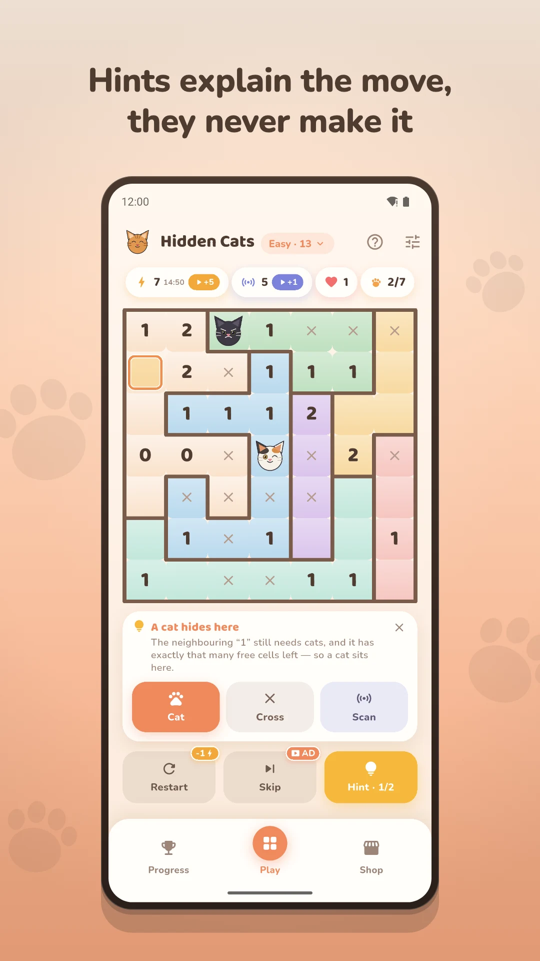 Hidden Cats: Logic Puzzle screenshot